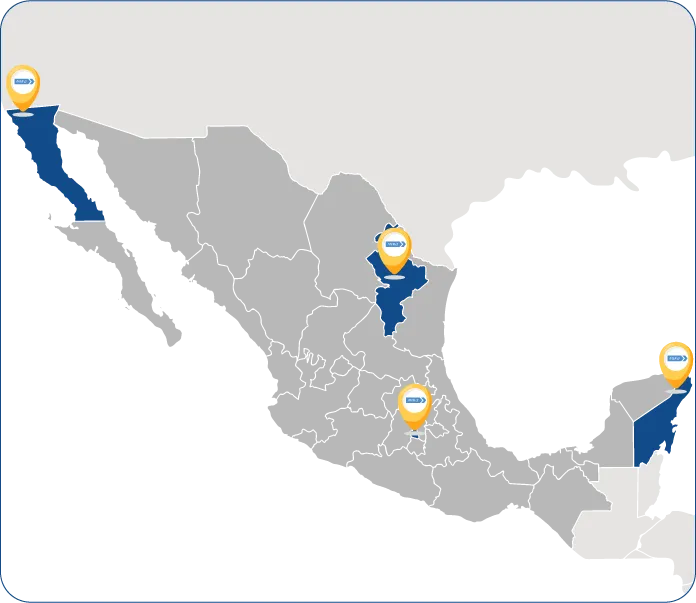 Mapa de cobertura de MERQ