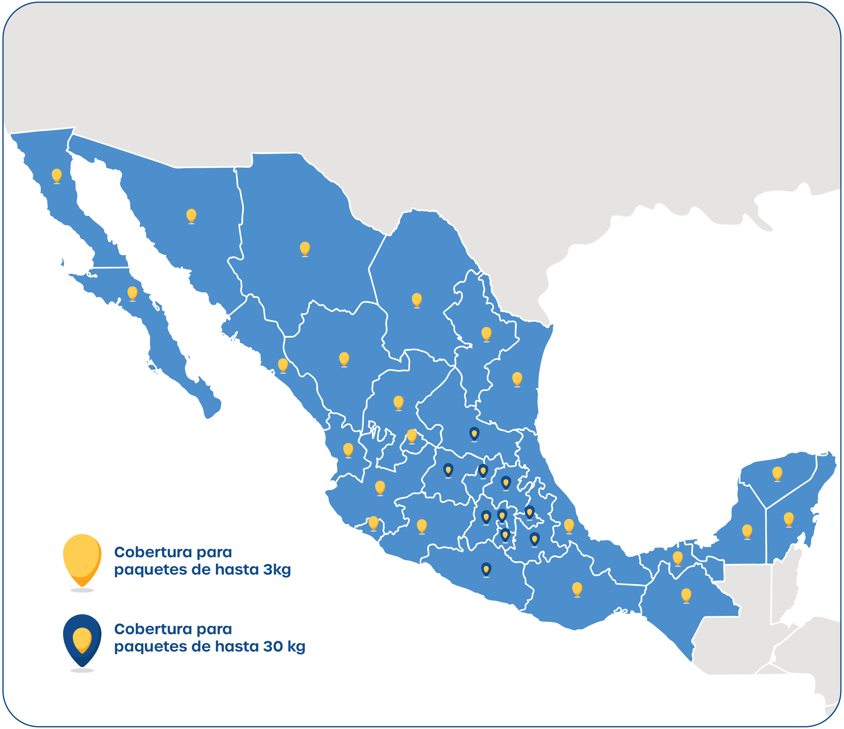 Mapa de CEDIS MERQ