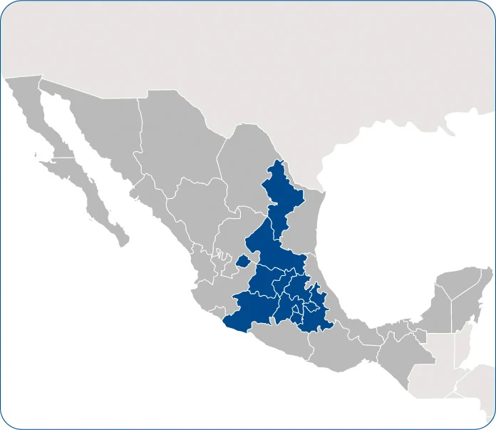 Mapa de cobertura de MERQ